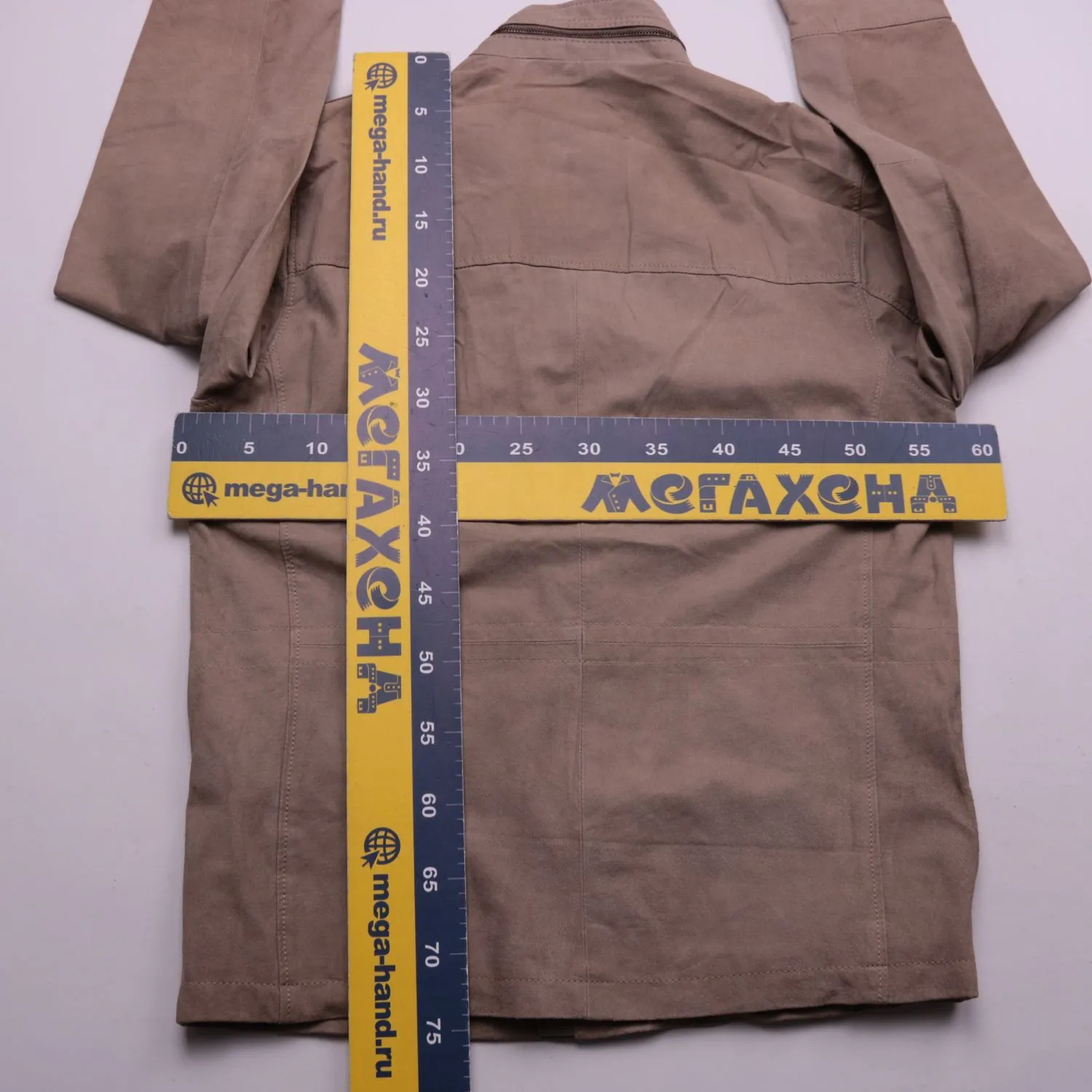 Коричневая кожаная куртка Authentic с карманами, размер 50 (L)