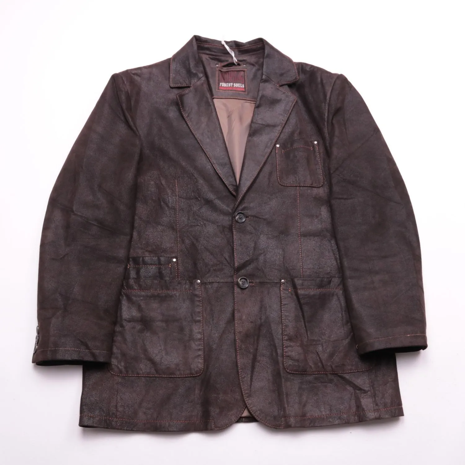 Коричневая куртка Angelo Litrico из натуральной замши, размер 54 (XL)
